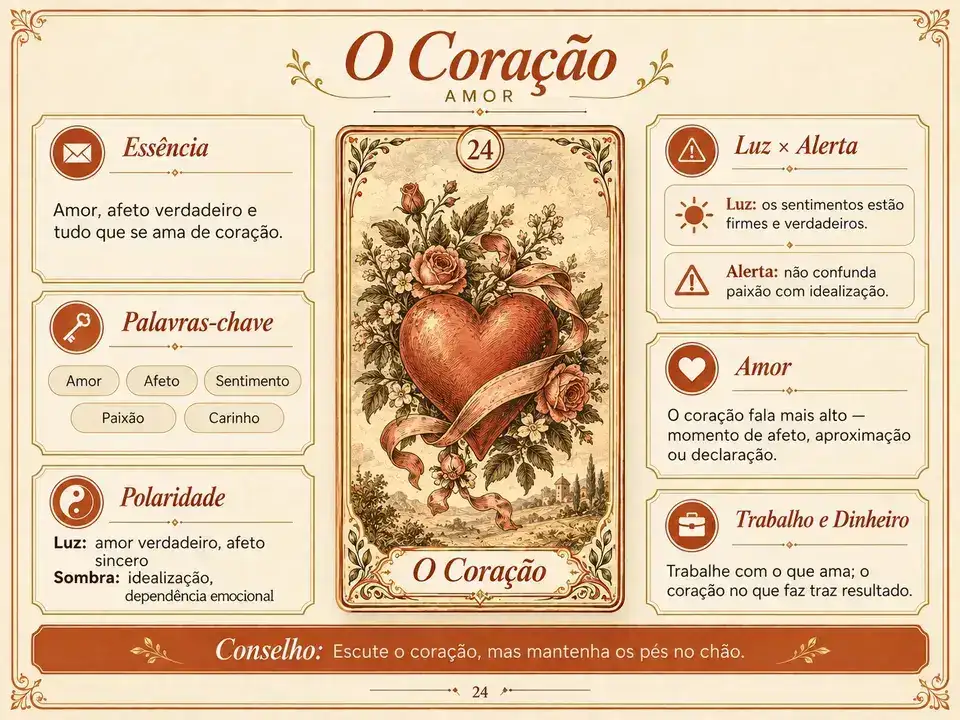 A página de prática — Coração